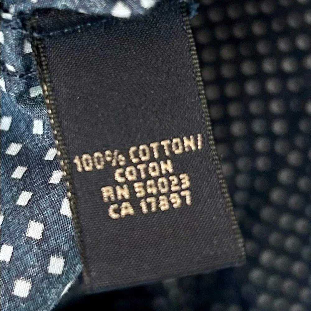 Banana Republic Men's XL Blue Polka Dot Shirt Western Style Snap Button